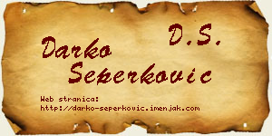 Darko Šeperković vizit kartica